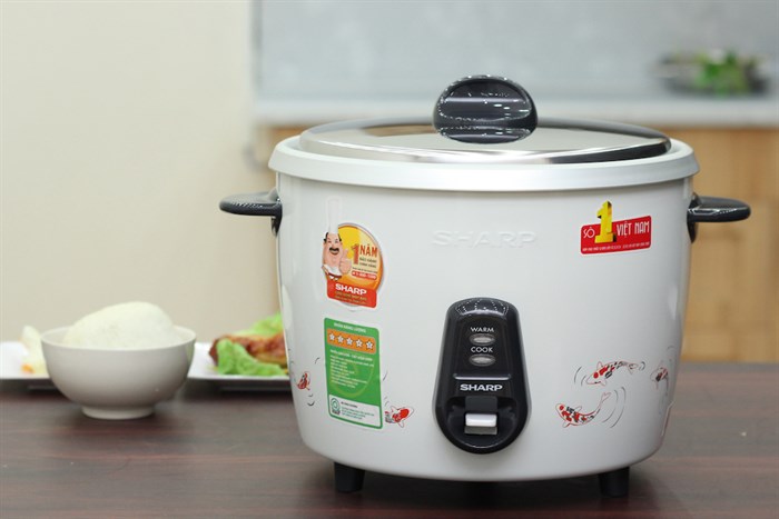 Nồi cơm điện Sharp 2.2 lít KSH-222V Màu Trắng