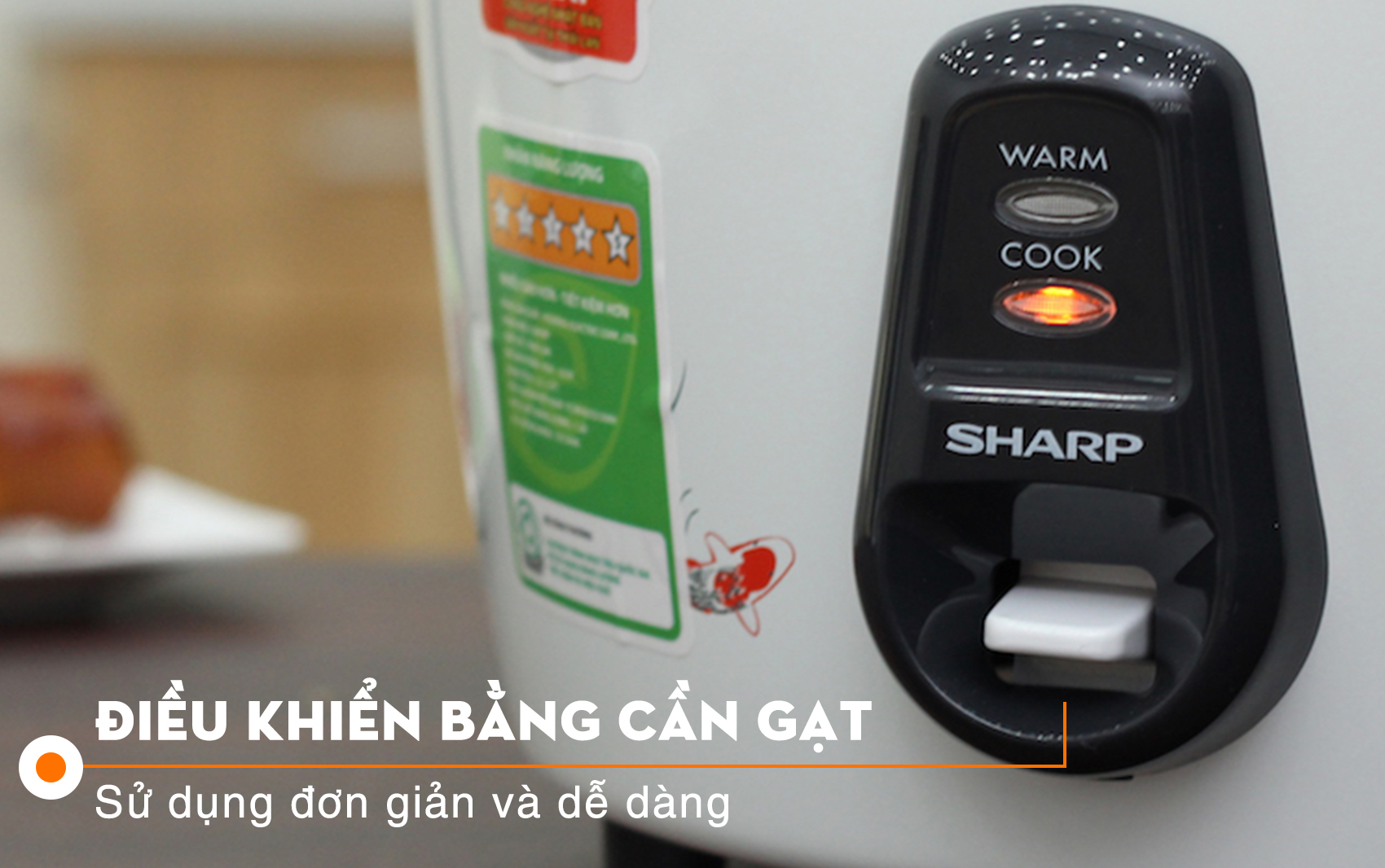 Nồi cơm điện nắp rời Sharp 2.2 lít KSH-222V