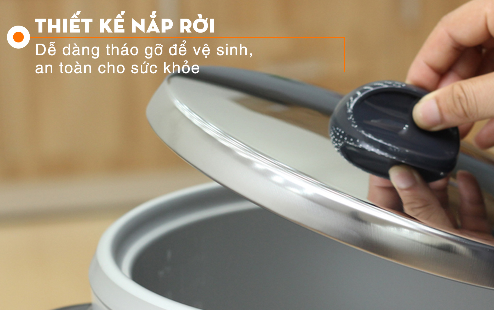 Nồi cơm điện nắp rời Sharp 2.2 lít KSH-222V