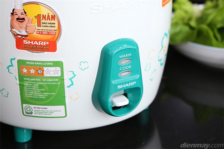 Nồi cơm điện Sharp KSH-215V 1.5 lít Màu Trắng