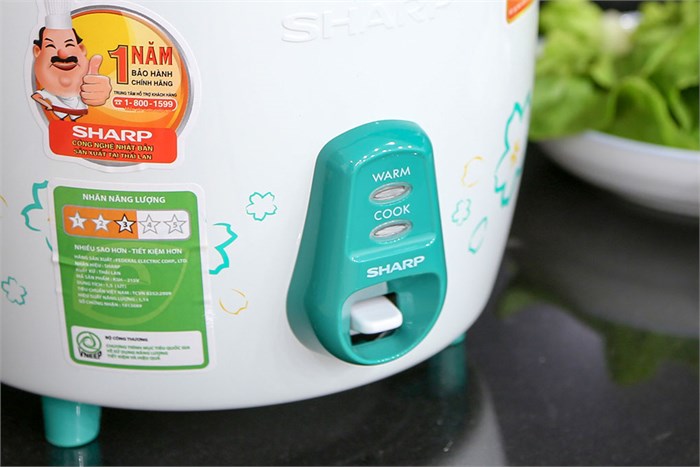 Nồi cơm điện Sharp 1.1 lít KSH-211V Màu Trắng