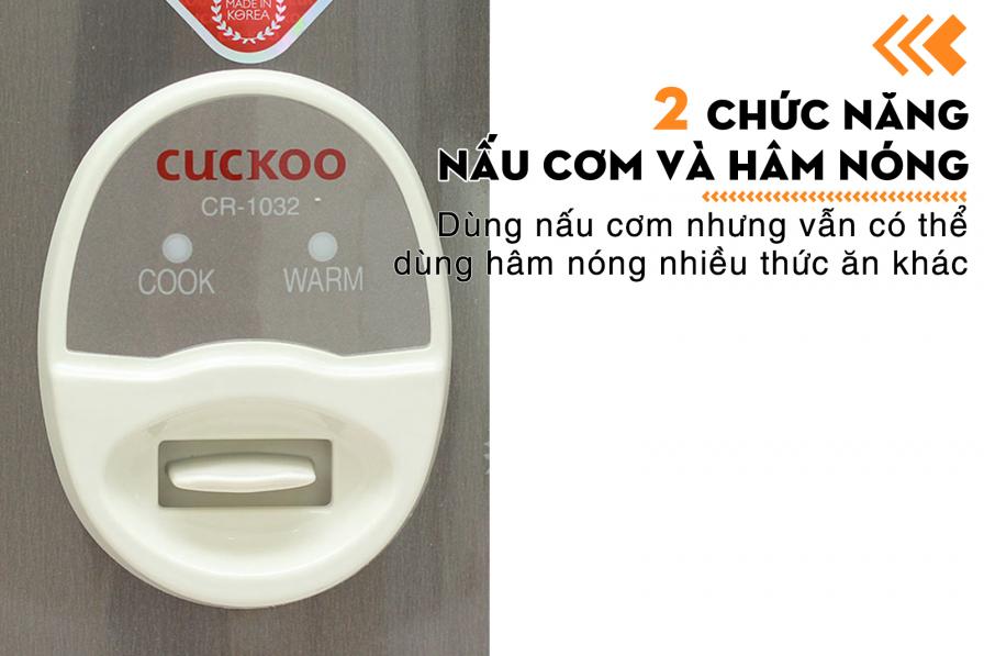 Nồi cơm điện nắp gài Cuckoo 2 lít CR-1032