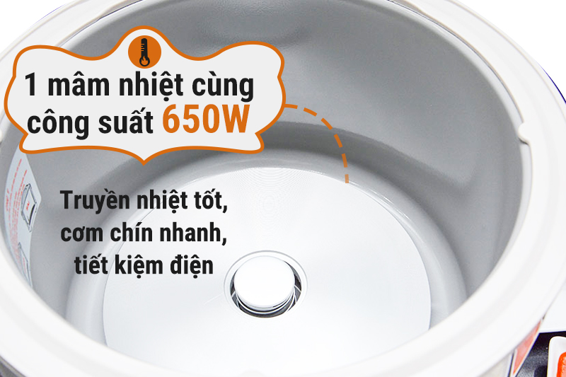 Nồi cơm điện nắp gài Happycook 3.0L HC-300 công suất 650w