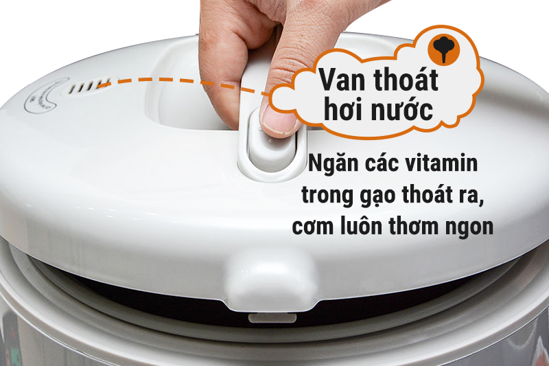 Nồi cơm điện nắp gài Happycook 3.0L HC-300 van thoát hơi nước