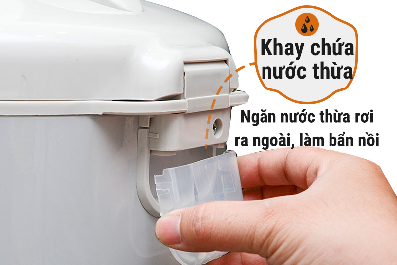 Nồi cơm điện nắp gài Happycook 3.0L HC-300 khay chức nước thùa