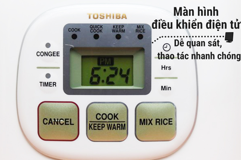 Nồi cơm điện tử Toshiba 0.5 lít RC-5MM(WT)VN