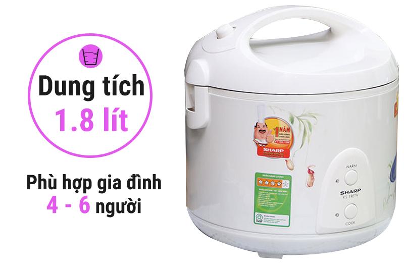 Nồi cơm điện nắp gài Sharp 1.8 lít KS-19ETV