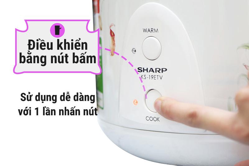 Nồi cơm điện nắp gài Sharp 1.8 lít KS-19ETV