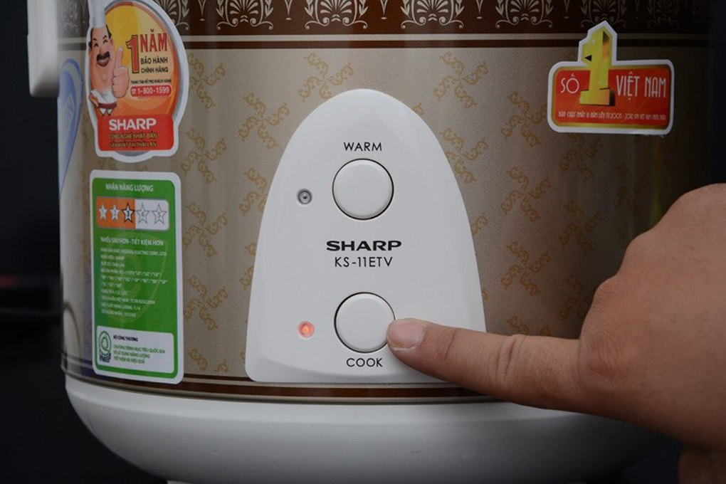 Nồi cơm điện nắp gài Sharp 1.0L KS-11ETV