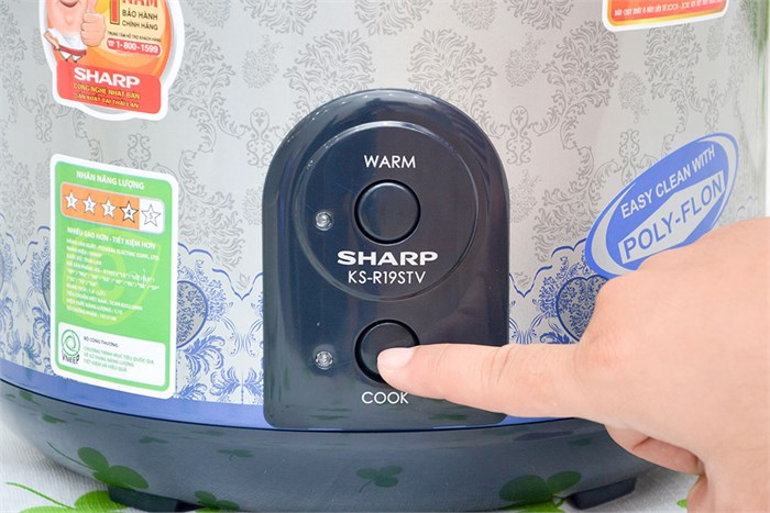 Nồi cơm điện Sharp KS-R19STV 1.8 lít Màu Xám