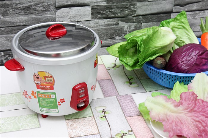 Nồi cơm điện Sharp 1.1 lít KSH-311V Màu Trắng