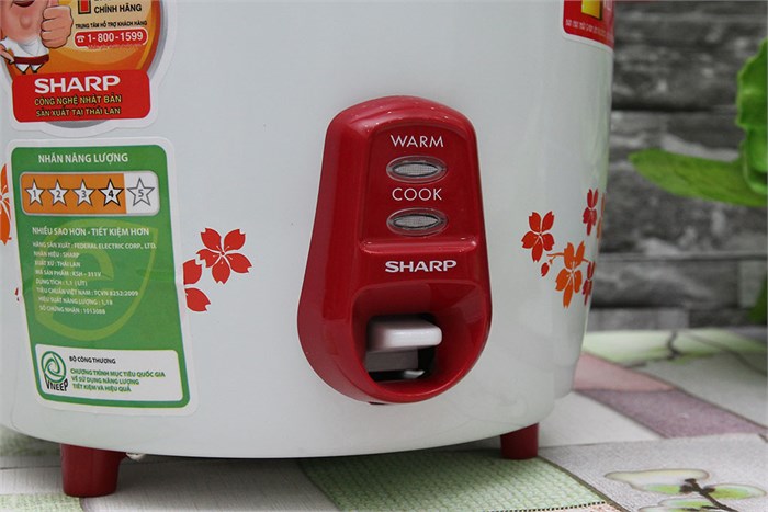 Nồi cơm điện Sharp 1.1 lít KSH-311V Màu Trắng