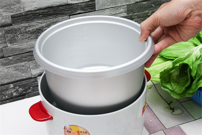 Nồi cơm điện Sharp 1.1 lít KSH-311V Màu Trắng