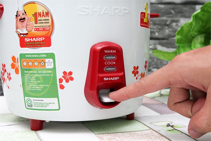 Nồi cơm điện Sharp 1.1 lít KSH-311V Màu Trắng