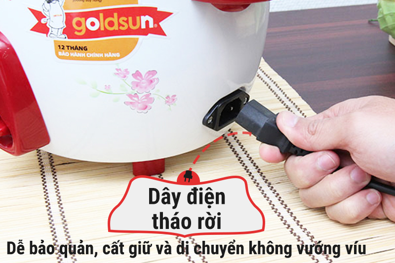 Nồi cơm điện nắp rời Goldsun 1.2 lít ARC-GDF12C1