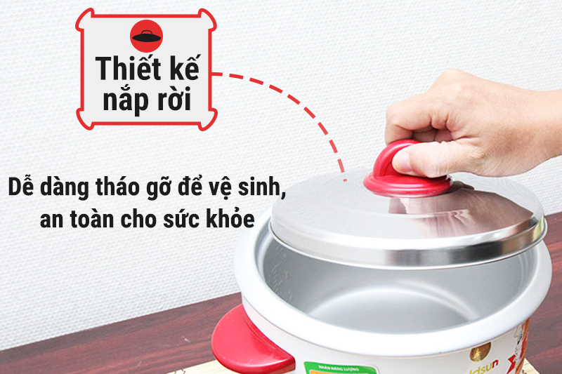 Nồi cơm điện nắp rời Goldsun 1.2 lít ARC-GDF12C1