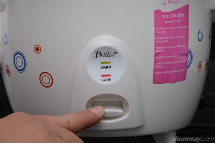 Nồi cơm điện Delites RC12R1 1,2 lít Màu Trắng