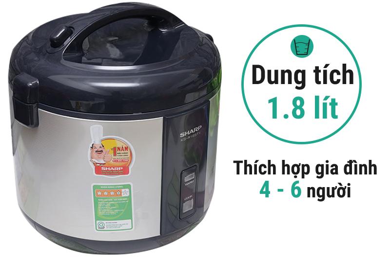 Nồi cơm điện nắp gài Sharp 1.8 lít KS-R18STV
