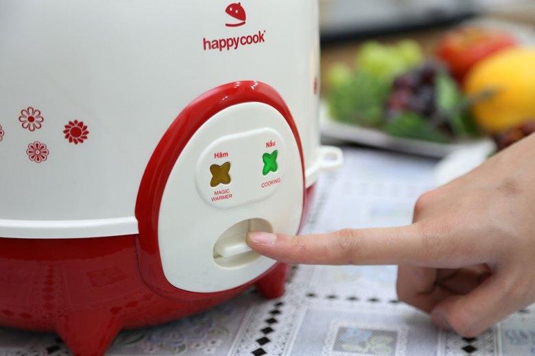 Điều khiển đơn giản - Nồi cơm điện Happycook 1.2 lít HC-120 Đỏ