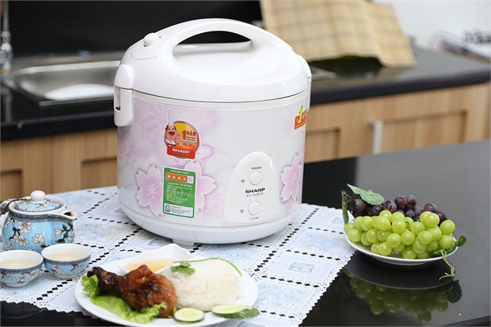 Nồi cơm nắp gài Sharp KS-192ETV 1.8 lít Màu Hồng