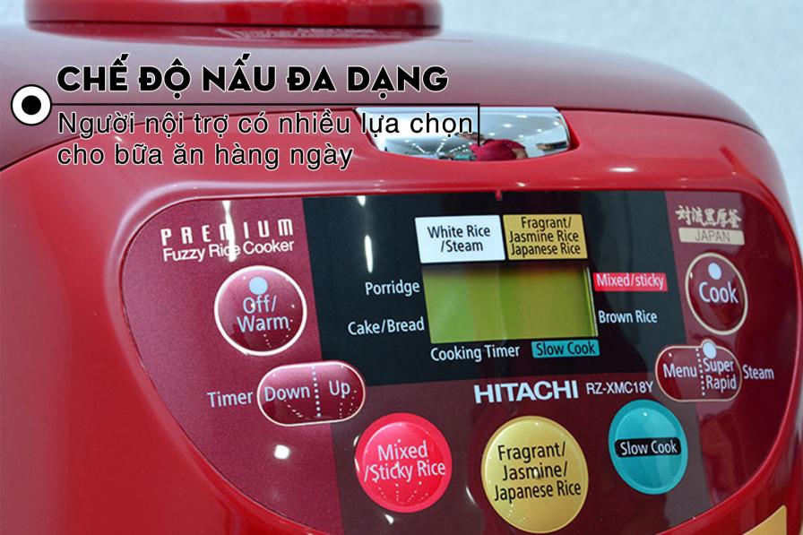 Nồi cơm điện tử Hitachi 1.8 lít RZ-XMC18Y