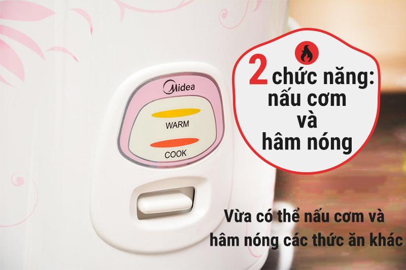 Nồi cơm điện nắp gài Midea 1.8 lít MR-CM18SQ
