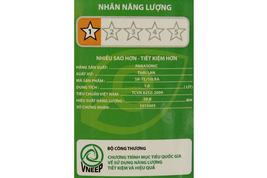 Nồi cơm điện Panasonic 1 lít SR-TEJ10 - 16