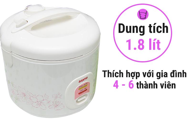 Nồi cơm điện nắp gài Sanyo 1.8 lít ECJ-VM18F