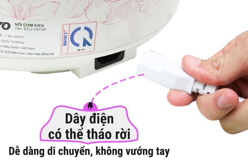 Nồi cơm điện nắp gài Sanyo 1.8 lít ECJ-VM18F