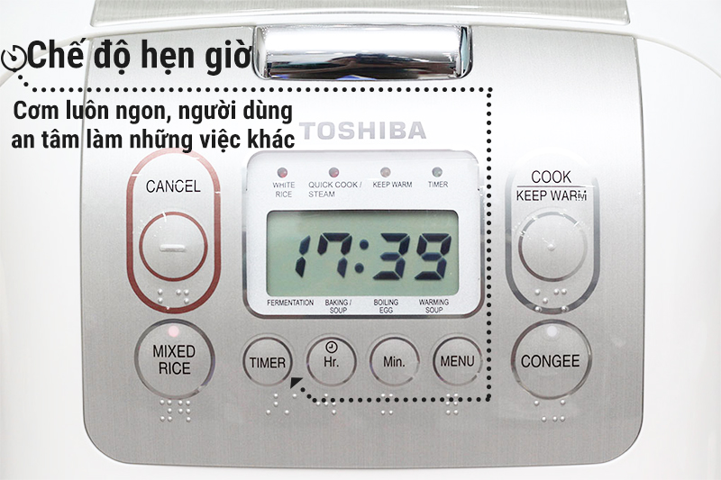 Nồi cơm điện tử Toshiba 1.8 lít RC-18NMF(WT)VN