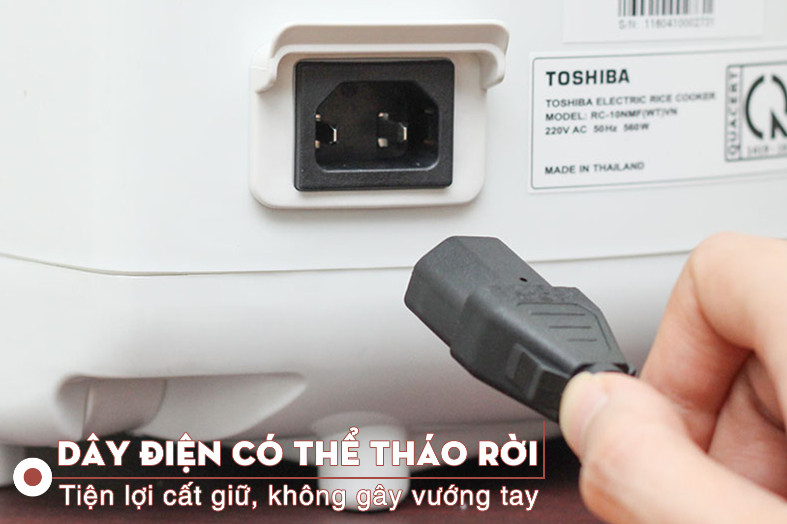 Nồi cơm điện tử ToshiBa 1 lít RC-10NMF(WT)VN