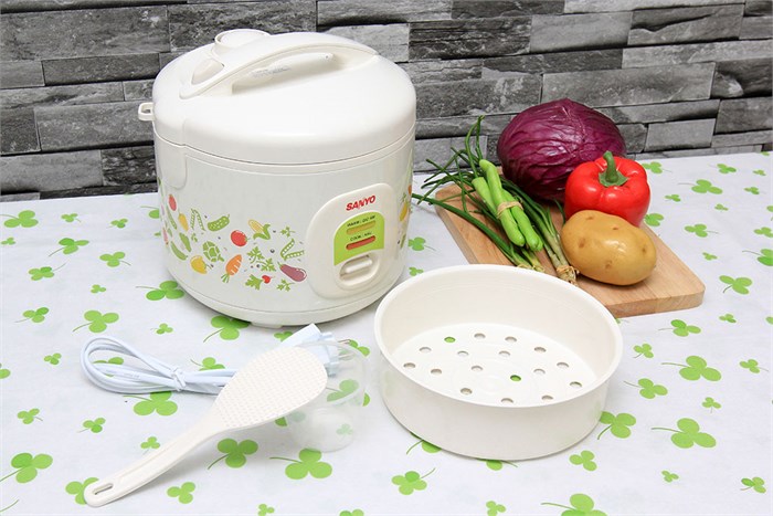 Nồi cơm điện Sanyo 1 lít ECJ-VM10A Màu Trắng