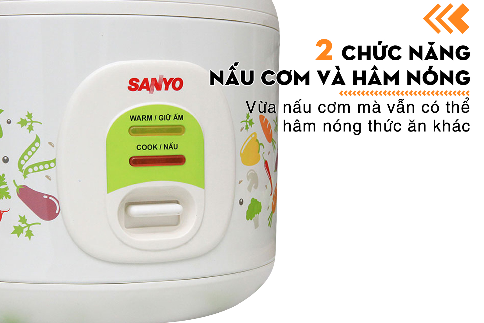 Nồi cơm điện nắp gài Sanyo 1 lít ECJ-VM10A