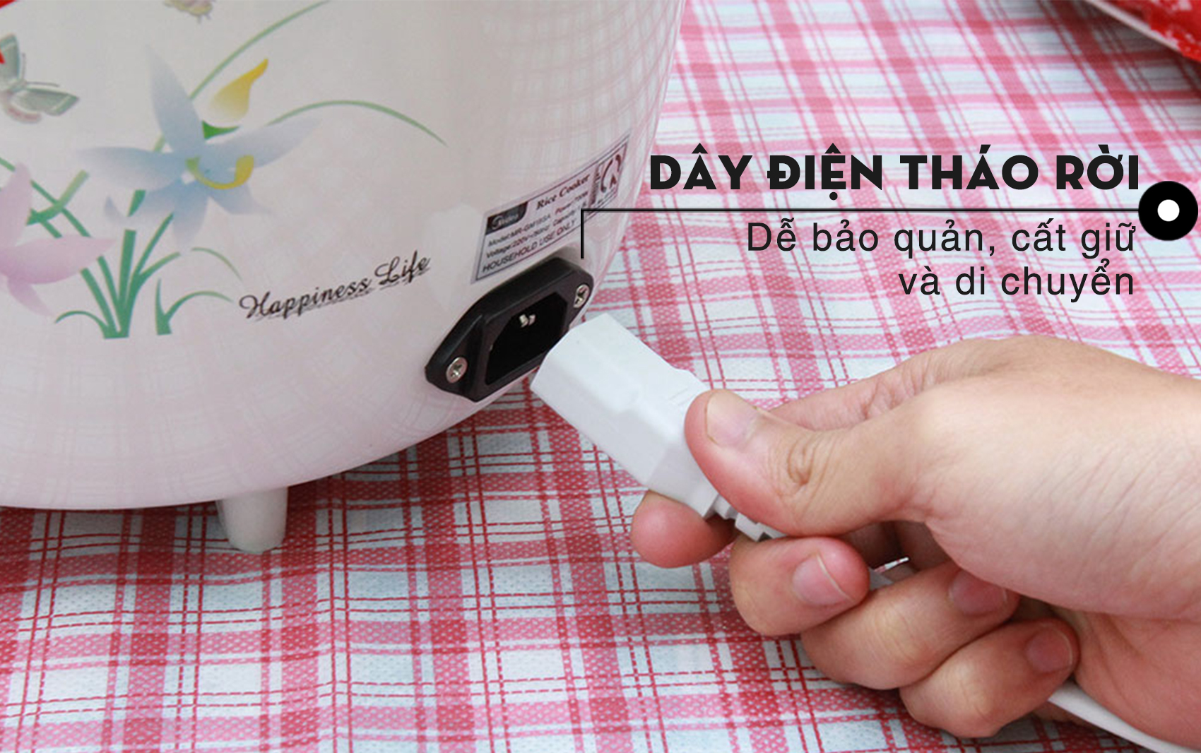 Nồi cơm điện nắp rời Midea 1.8 lít MR-GM18SA