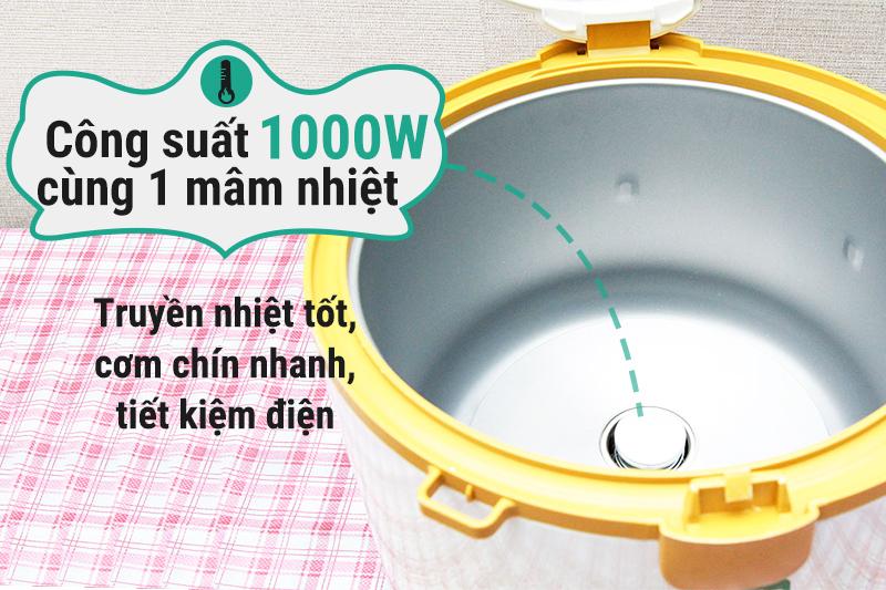 Nồi cơm điện nắp gài Sunhouse 2.8 lít SH 830 1000w