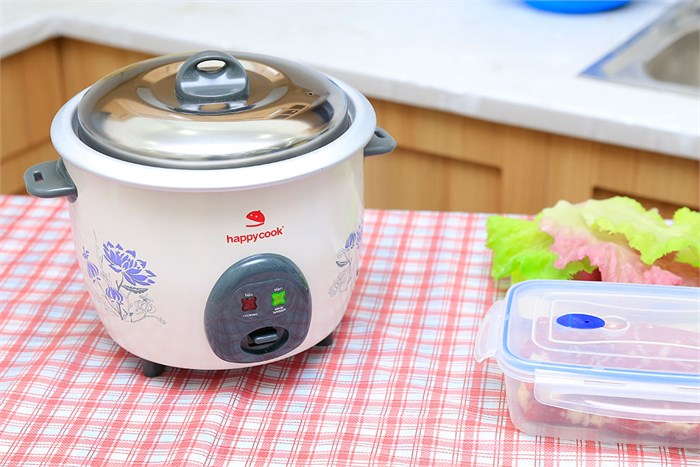 Nồi cơm điện Happycook 1.2 lít HCR-513D Màu Trắng - Xám