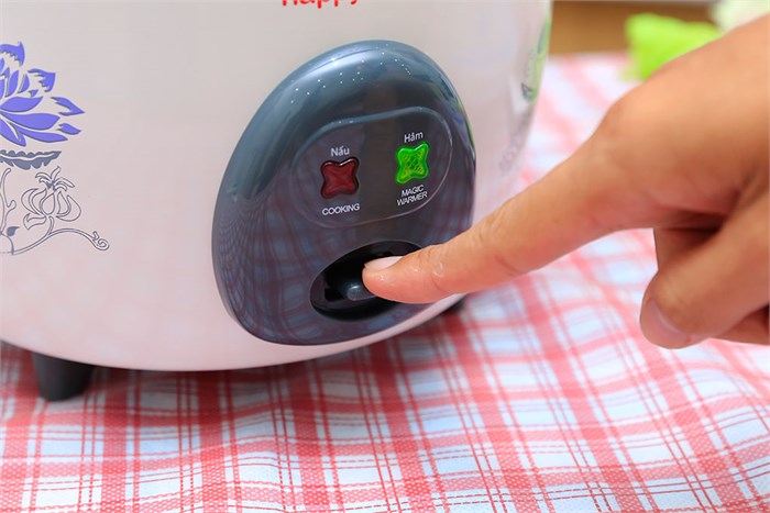 Nồi cơm điện Happycook 2.5 lít HCR-519D Màu Trắng - Xám