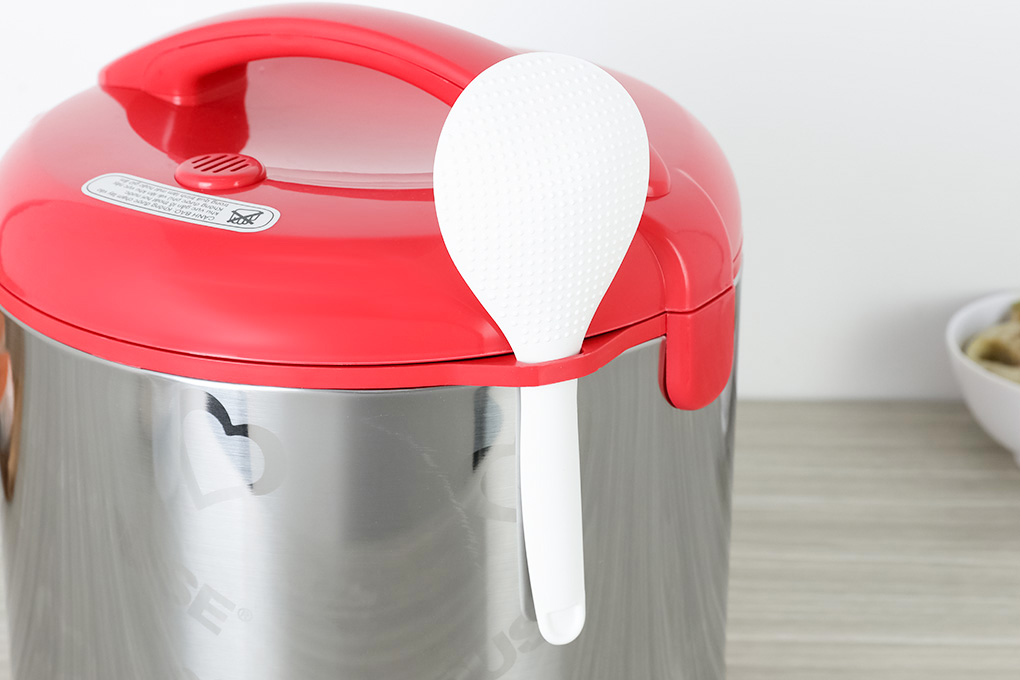 Nồi cơm nắp gài Sunhouse 1.8 lít SHD 18S Màu Xám - Đỏ