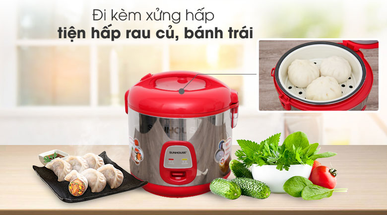 Xửng hấp đi kèm - Nồi cơm điện Sunhouse 1.8 lít SHD 18S