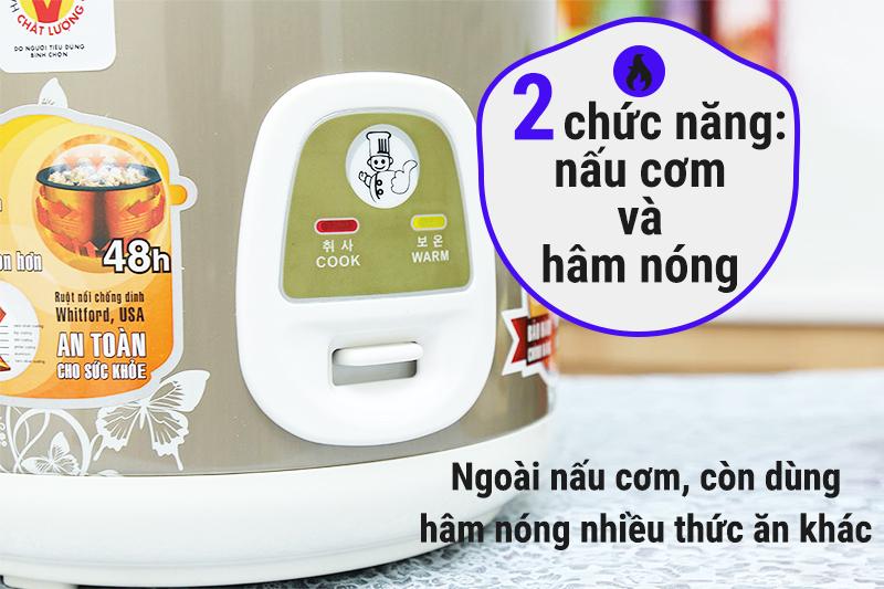 Nồi cơm điện nắp gài Sunhouse 1.8 lít SHD 8616