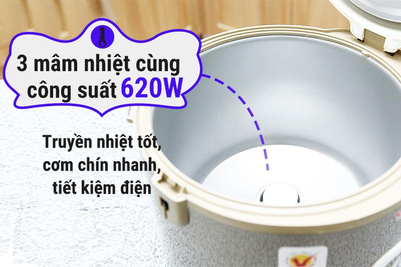 Nồi cơm điện nắp gài Sunhouse 1.8 lít SHD 8616