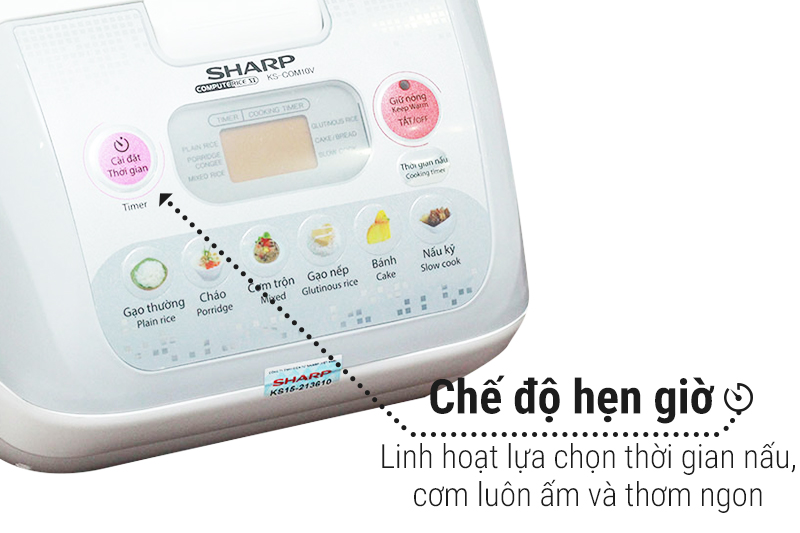 Nồi cơm điện tử Sharp 1 lít KS-COM10V