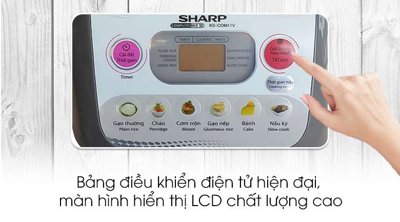 Nồi cơm điện tử Sharp 1.0 lít KS-COM11V