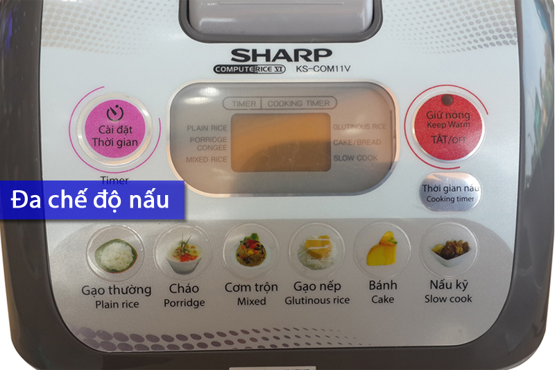 Nồi cơm điện tử Sharp 1 lít KS-COM11V