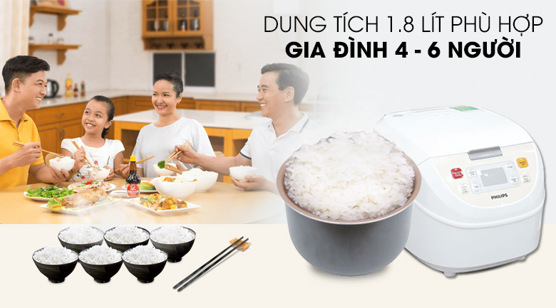 Nồi cơm điện tử Philips 1.8 lít HD3130