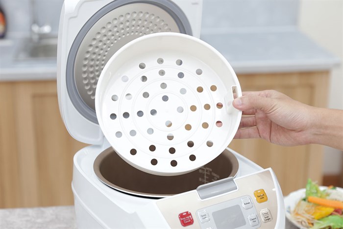 Nồi cơm điện tử Philips 1.8 lít HD3130 Màu Trắng - vàng đồng