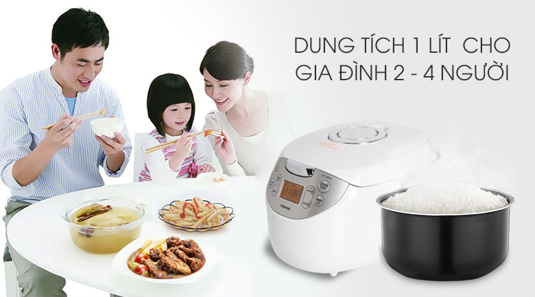 Nồi cơm điện tử Toshiba 1.0 lít RC-10NAF(W)VN