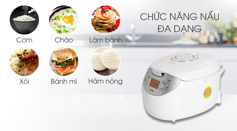 Nồi cơm điện tử Toshiba 1.0 lít RC-10NAF(W)VN