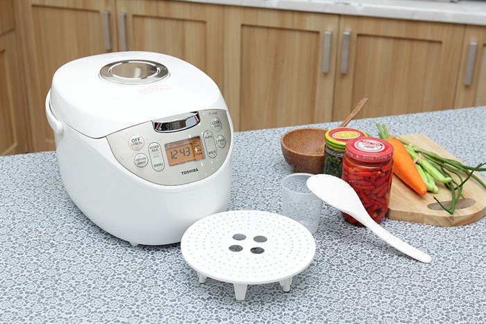Nồi cơm điện tử Toshiba 1.0 lít RC-10NAF(W)VN Màu Trắng - Hồng