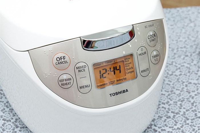 Nồi cơm điện tử Toshiba 1.0 lít RC-10NAF(W)VN Màu Trắng - Hồng
